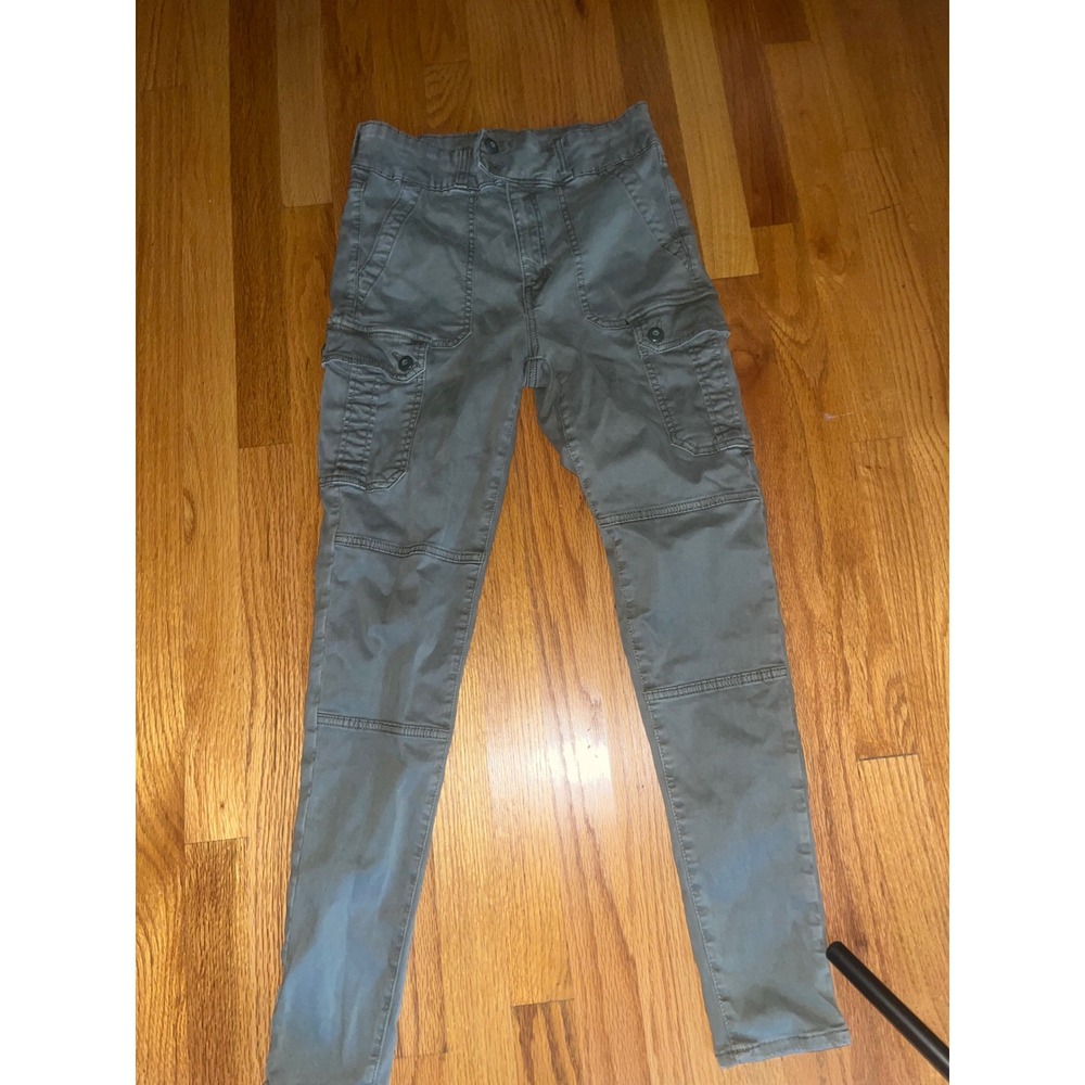 American Eagle Women Olive Green Skinny Cargo Pants Size 8 Regular Utility